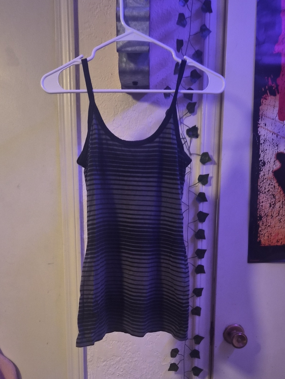 OP Black Striped Sheer Camisole